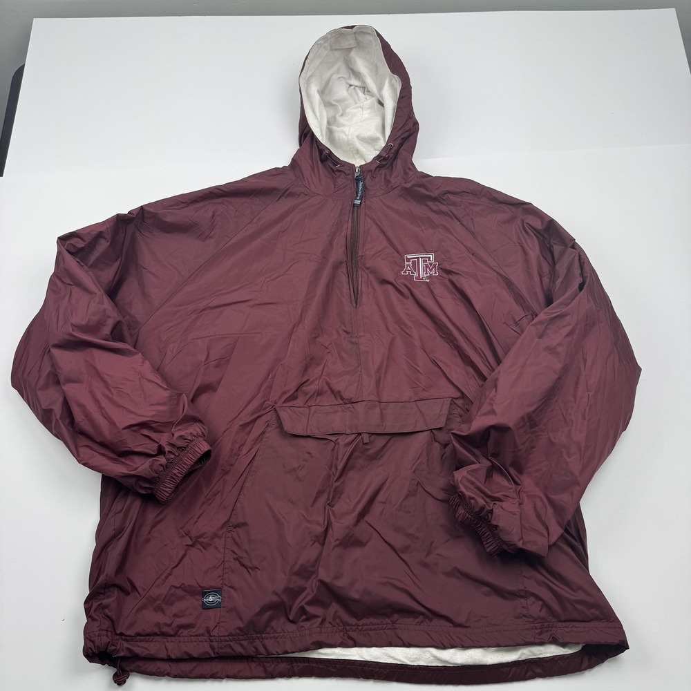 Texas A&M Aggies Jacket Mens 2XL NCAA Football Pullover Charles River Maroon
